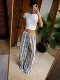 zigzag net pants