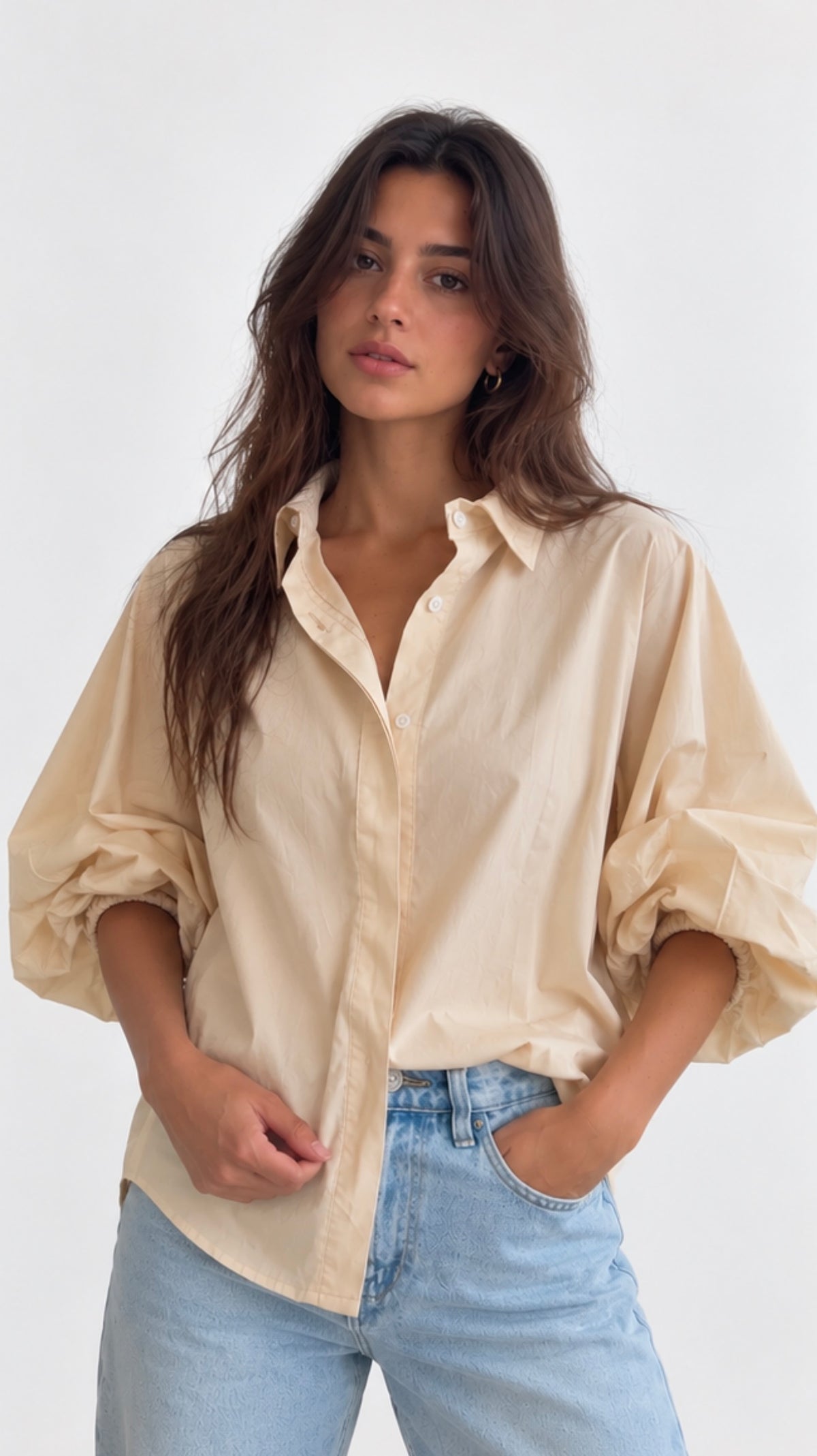 Puffy Shirt- Nude 🍮