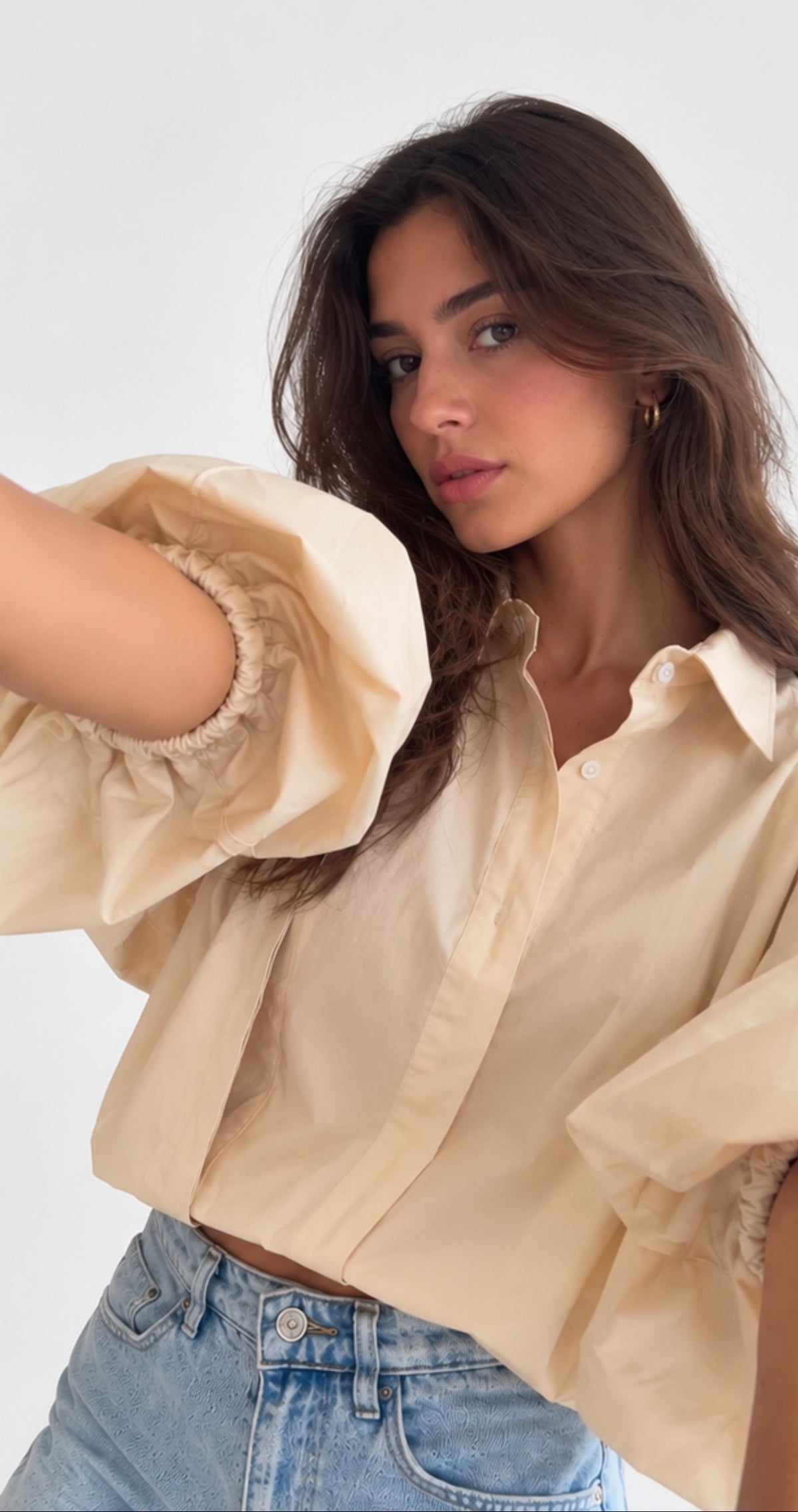 Puffy Shirt- Nude 🍮